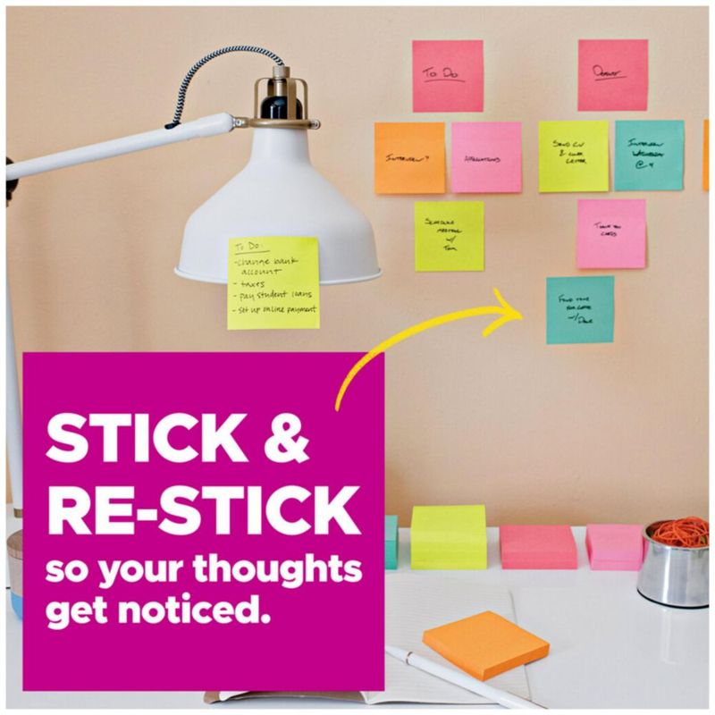 Notas adhesivas Post-it 76 cm 5 blocs Colección Primarios Divertidos