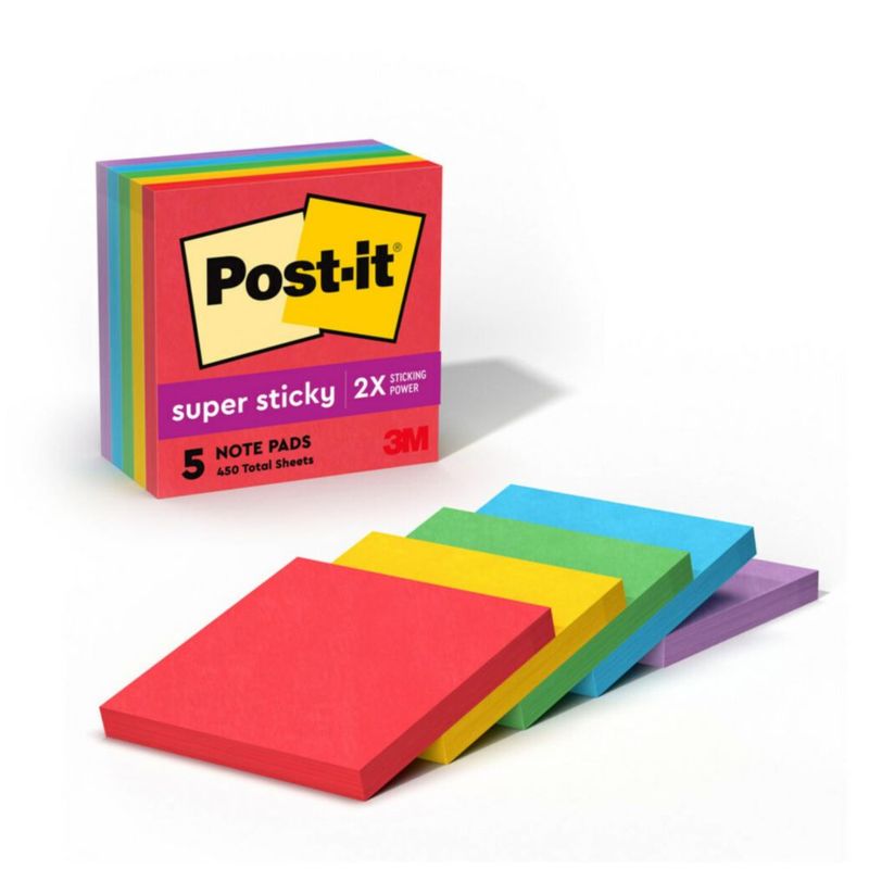 Notas adhesivas Post-it 76 cm 5 blocs Colección Primarios Divertidos