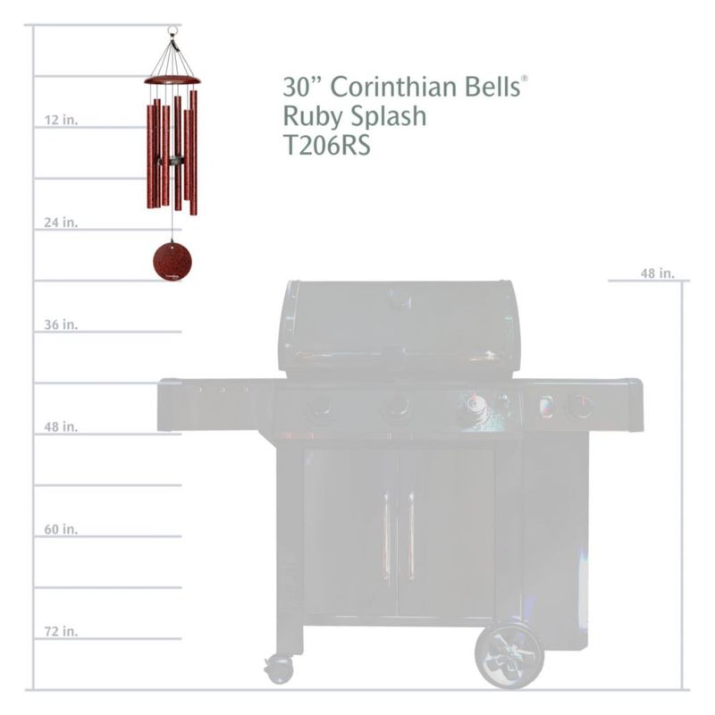 Campanilla de Viento Corinthian Bells 76 cm Ruby Splash Aluminio