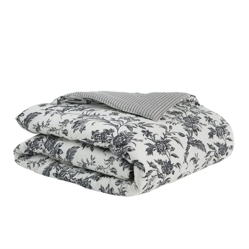 Juego de edredón reversible de algodón Queen de Laura Ashley