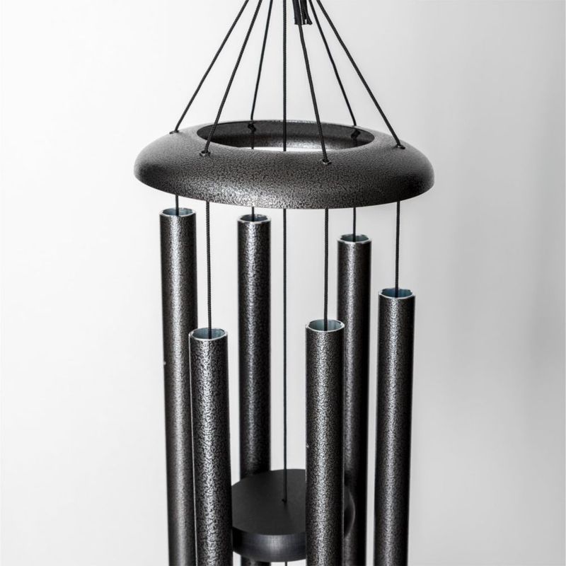Campana de Viento Corinthian Bells 76 cm Acabado Plata Vein de Aluminio