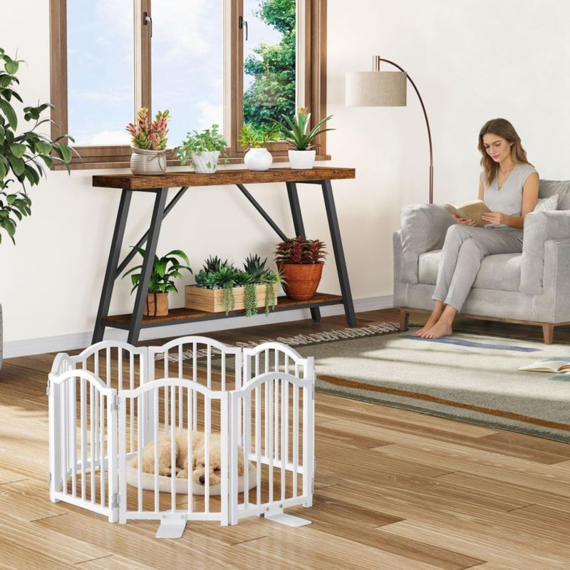 Puerta para perros Snughome 41 cm de ancho plegable paquete de 2 blanco
