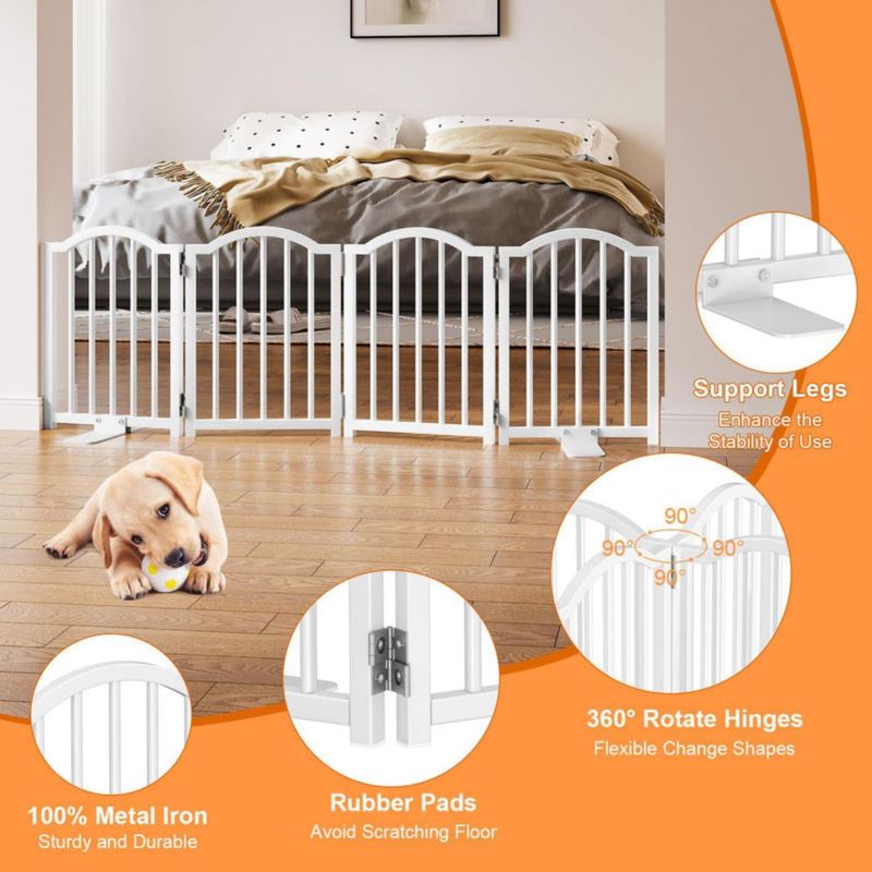 Puerta para perros Snughome 41 cm de ancho plegable paquete de 2 blanco