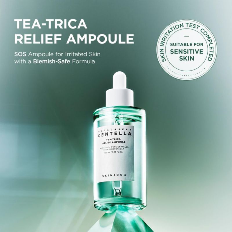 Ampolla SKIN1004 de té de centella de Madagascar Trica Relief 100 ml