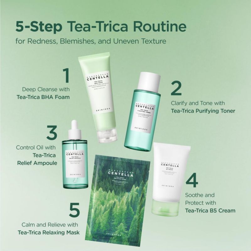 Ampolla SKIN1004 de té de centella de Madagascar Trica Relief 100 ml