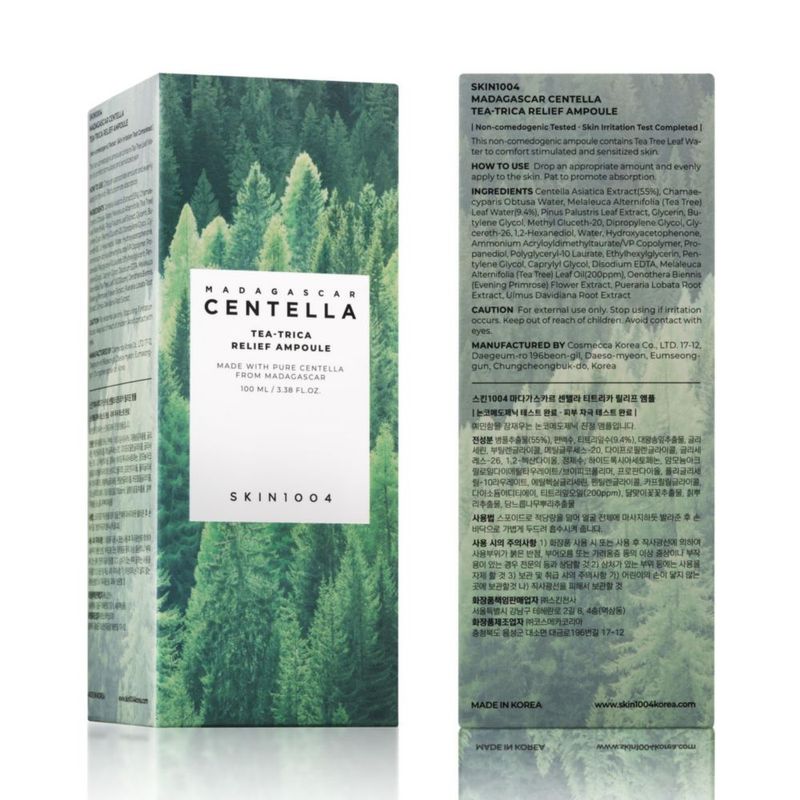 Ampolla SKIN1004 de té de centella de Madagascar Trica Relief 100 ml