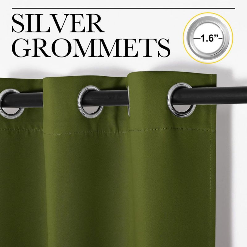 Cortinas blackout NICETOWN verde oliva 107 × 160 cm 2 paneles