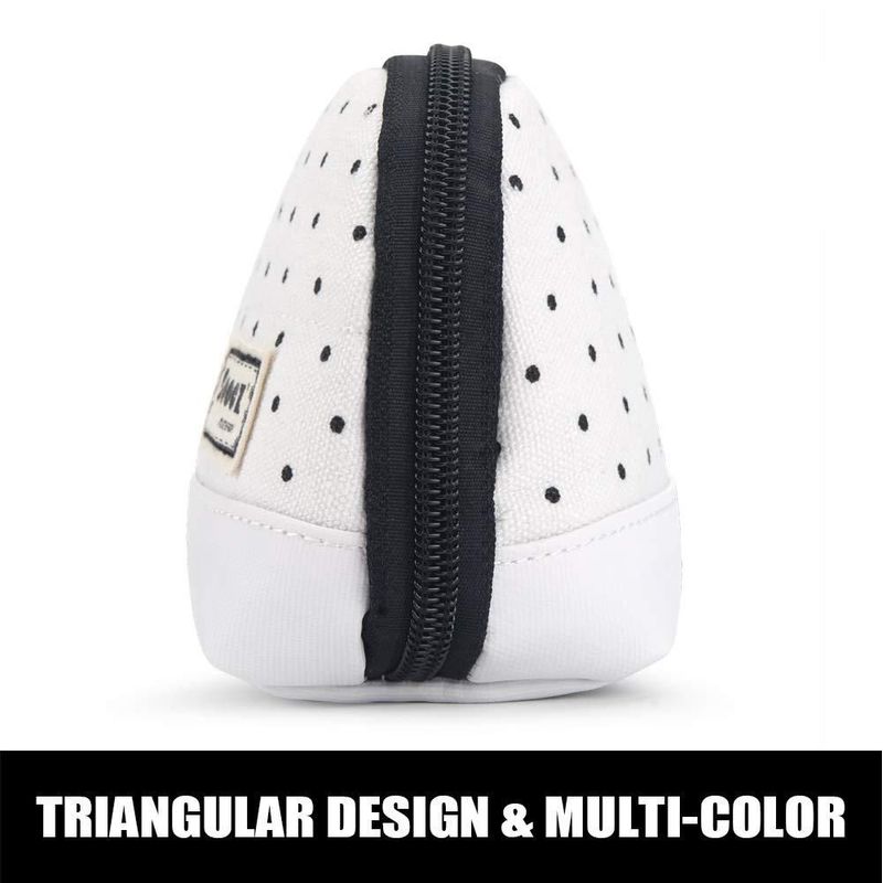 Estuche para lápices Sooez de apertura ancha con puntos negros