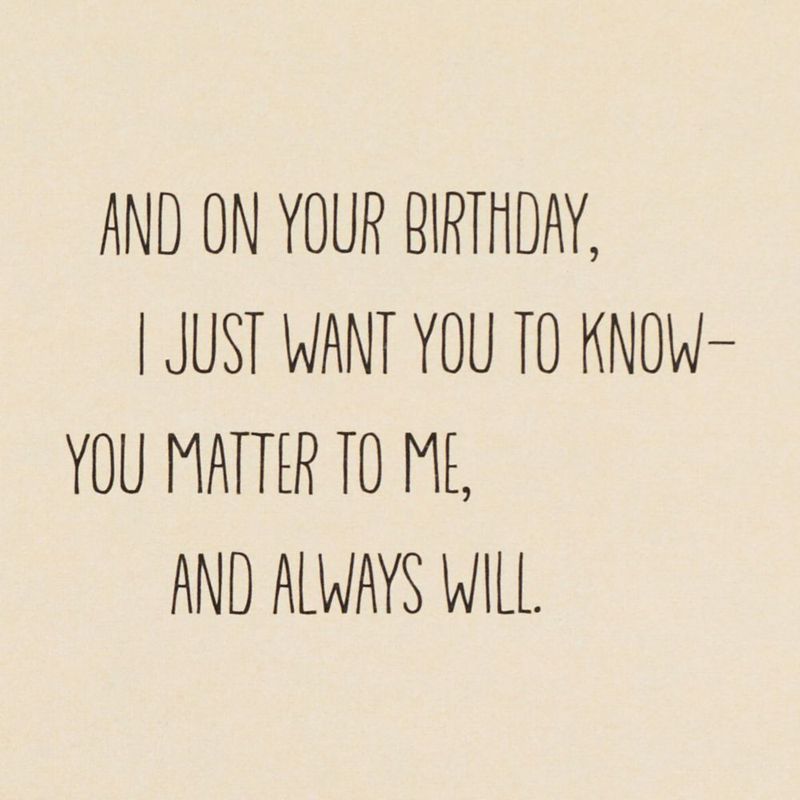 Tarjeta de cumpleaños Hallmark 15 cm x 21 cm Tú importas para mí