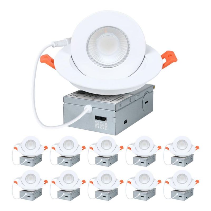 Foco empotrado LED ZYC 10 cm 9 W 5 CCT con cabezal giratorio