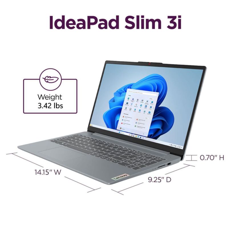 Portátil Lenovo IdeaPad Slim 3i de 15.6" FHD con SSD de 128 GB