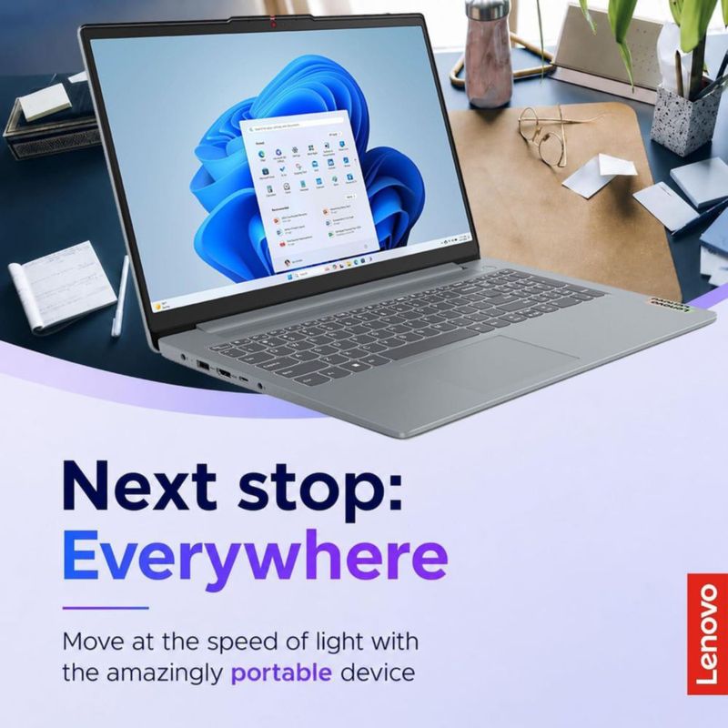 Portátil Lenovo IdeaPad Slim 3i de 15.6" FHD con SSD de 128 GB