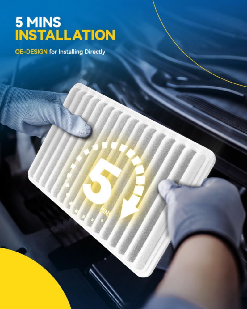Filtro de Aire del Motor PHILTOP para Toyota Camry (2007-2017) y Venza (2009-2016)