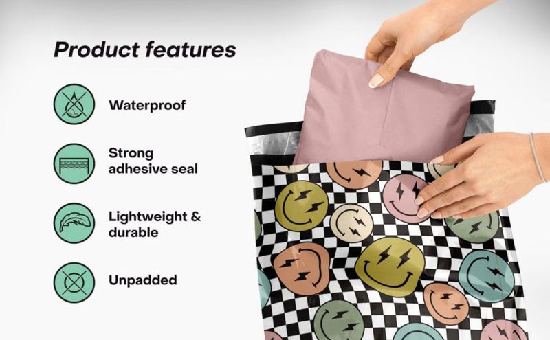 Sobres de Polietileno Package Mint 10x13 (100 uds) Smiles