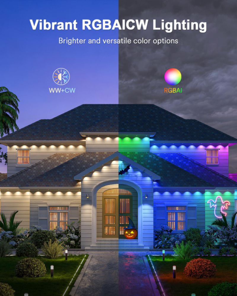 Luces exteriores Lumary 158 pies 120 LED RGBAICW