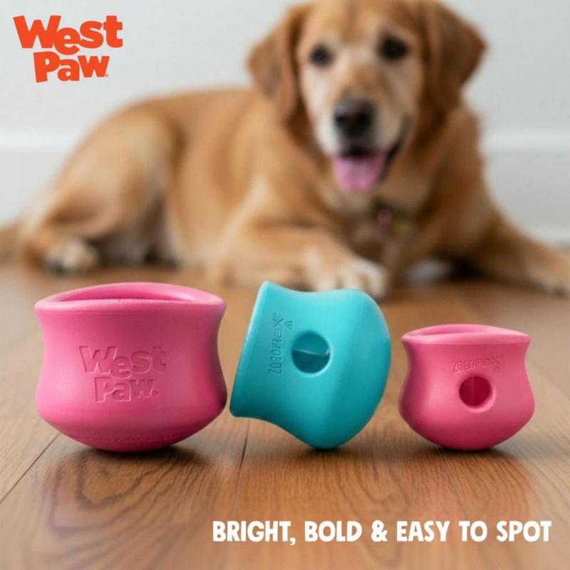 Juguete para perro WEST PAW Toppl grande (Geranio) dispensador de premios