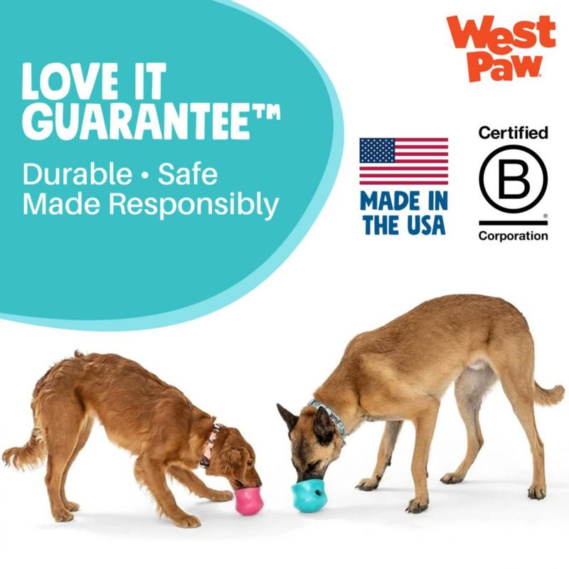 Juguete para perro WEST PAW Toppl grande (Geranio) dispensador de premios