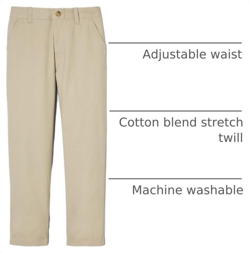 Pantalón chino French Toast talla 10 caqui corte recto