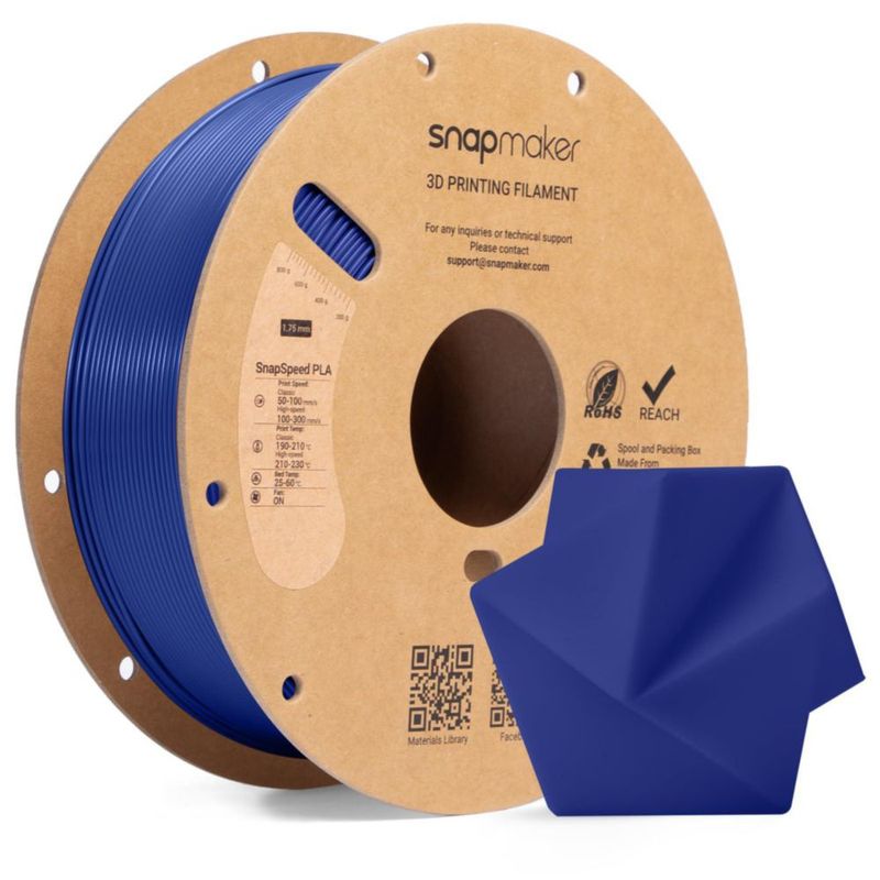 Filamento PLA Snapmaker 1 kg (22 lb) Azul‑RFID