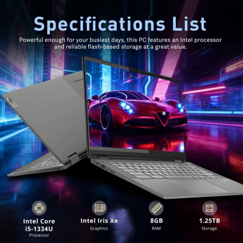 Portátil Lenovo Flex 5i Chromebook Plus de 14" pantalla táctil i5