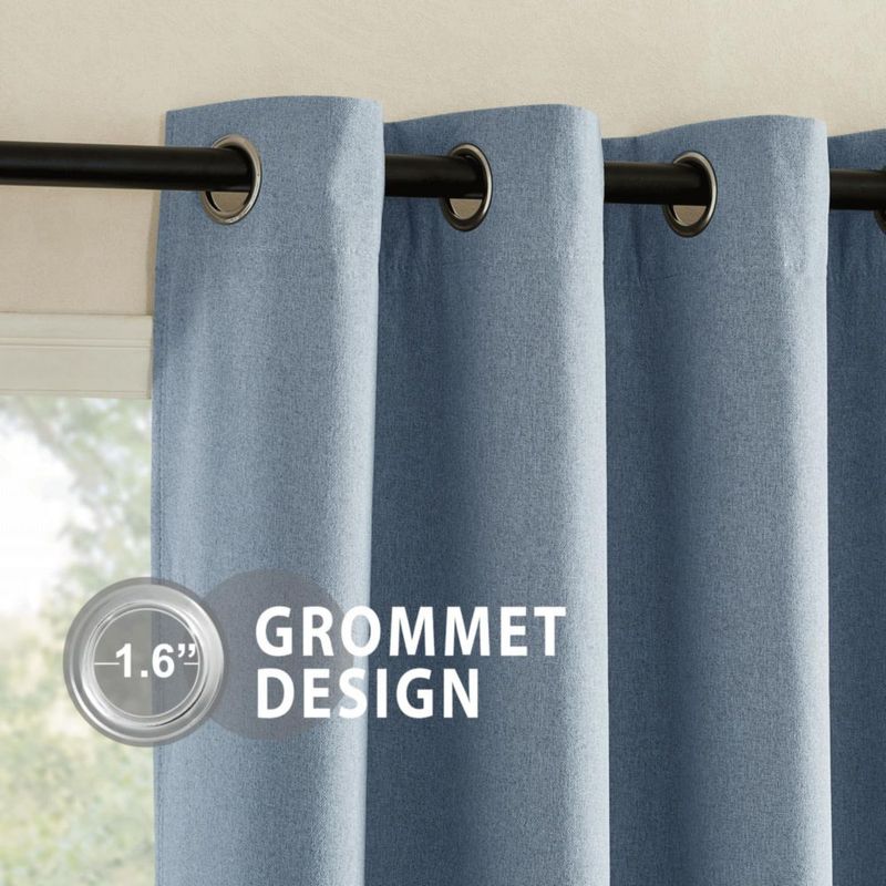 Cortinas NICETOWN Stone Blue 132 cm x 229 cm 2 paneles