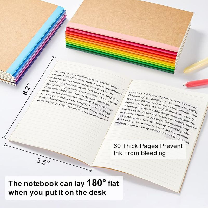 Cuadernos Feela A5 21x14 cm Pack de 48 60 páginas 16 colores