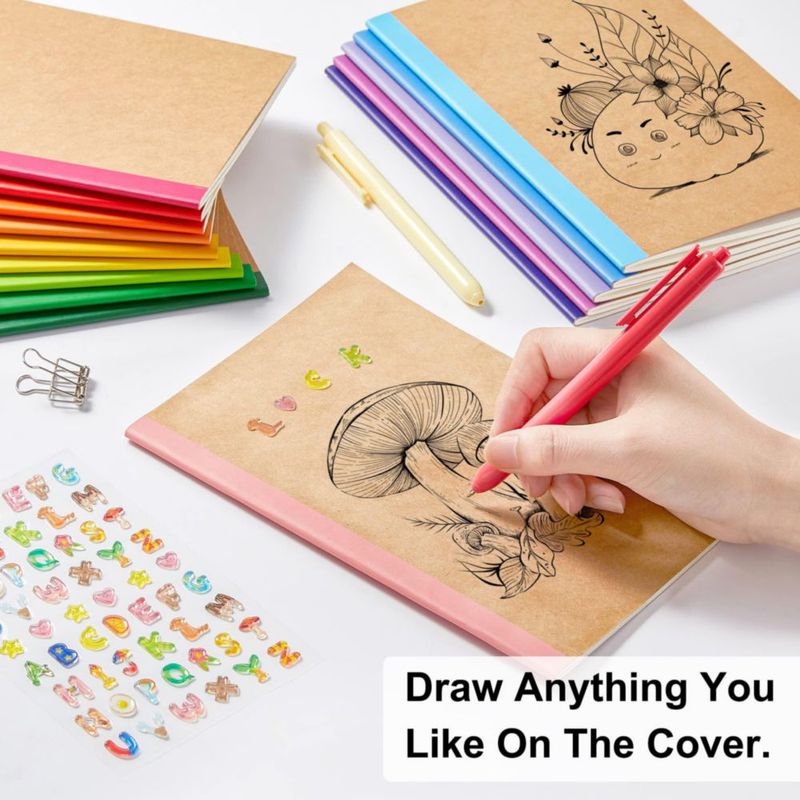 Cuadernos Feela A5 21x14 cm Pack de 48 60 páginas 16 colores