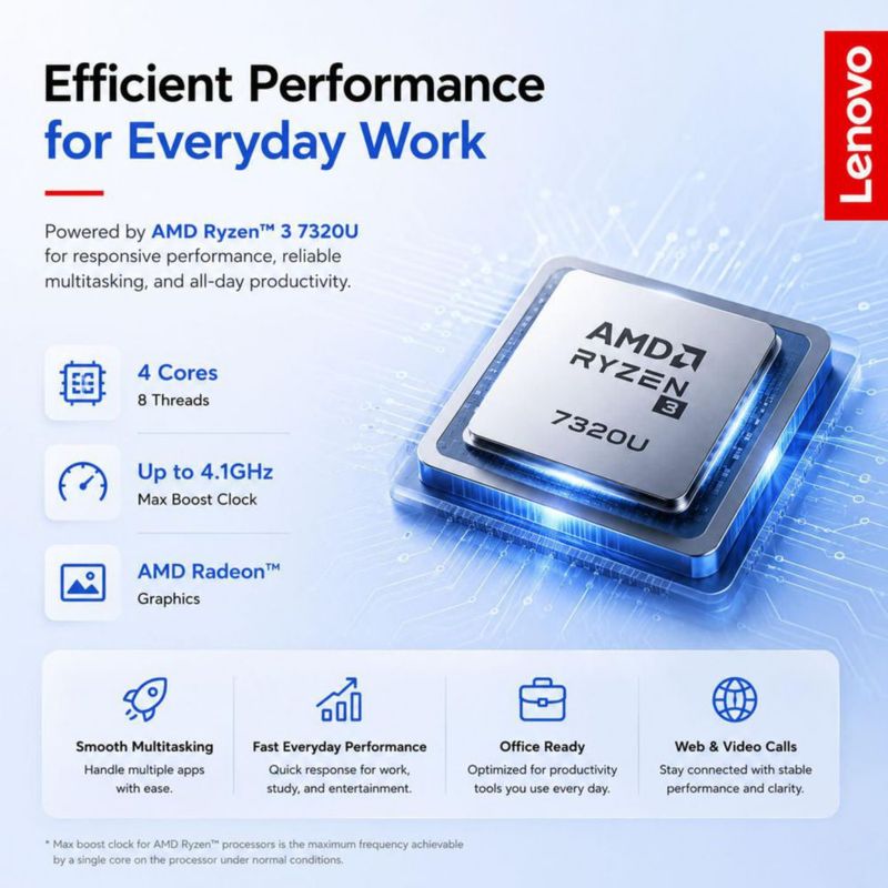 Portátil Lenovo Ryzen 3 156" 16 GB RAM 512 GB SSD Windows 11