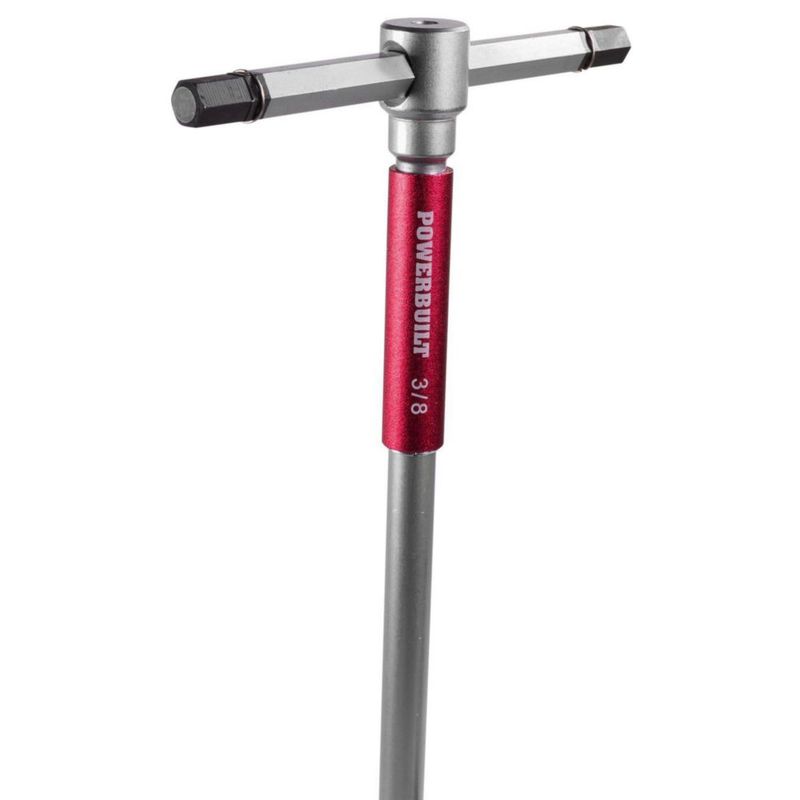 Juego de llaves Allen SAE de 8 piezas con mango en T Powerbuilt – rojo