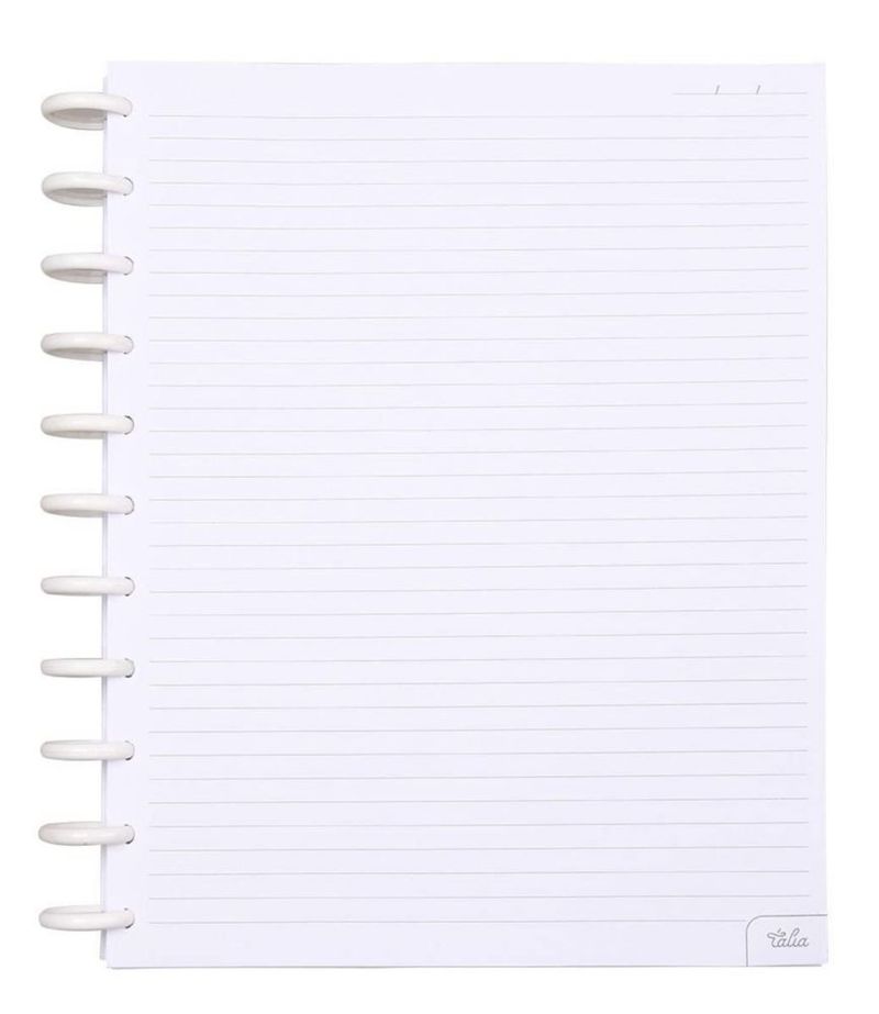 Recambios de cuaderno Talia tamaño carta 216 cm renglones universitarios