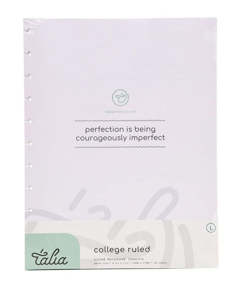Recambios de cuaderno Talia tamaño carta 216 cm renglones universitarios