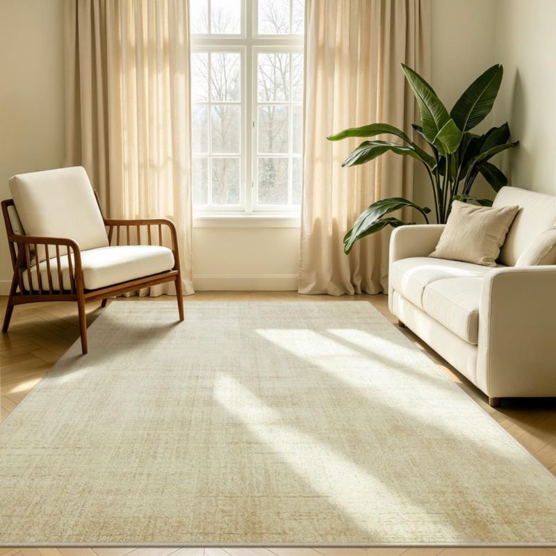 Alfombra Joydeco Beige 122 x 183 cm Lavable a máquina