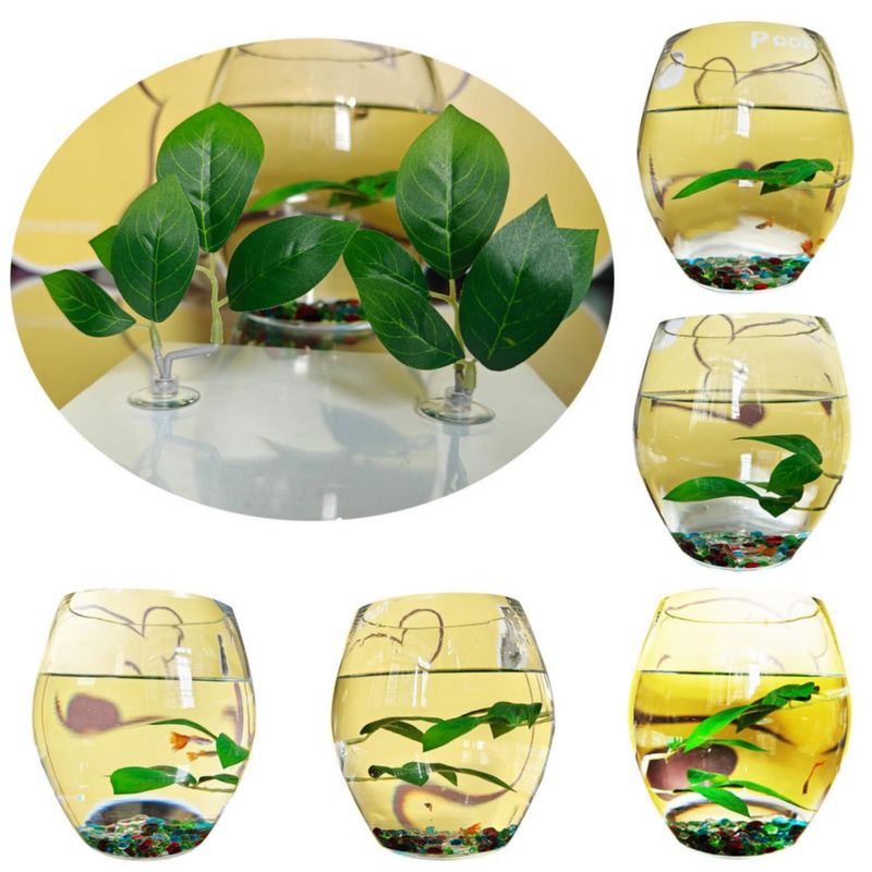 Planta Artificial AncBace 3 piezas con Hojas de Plástico Verde