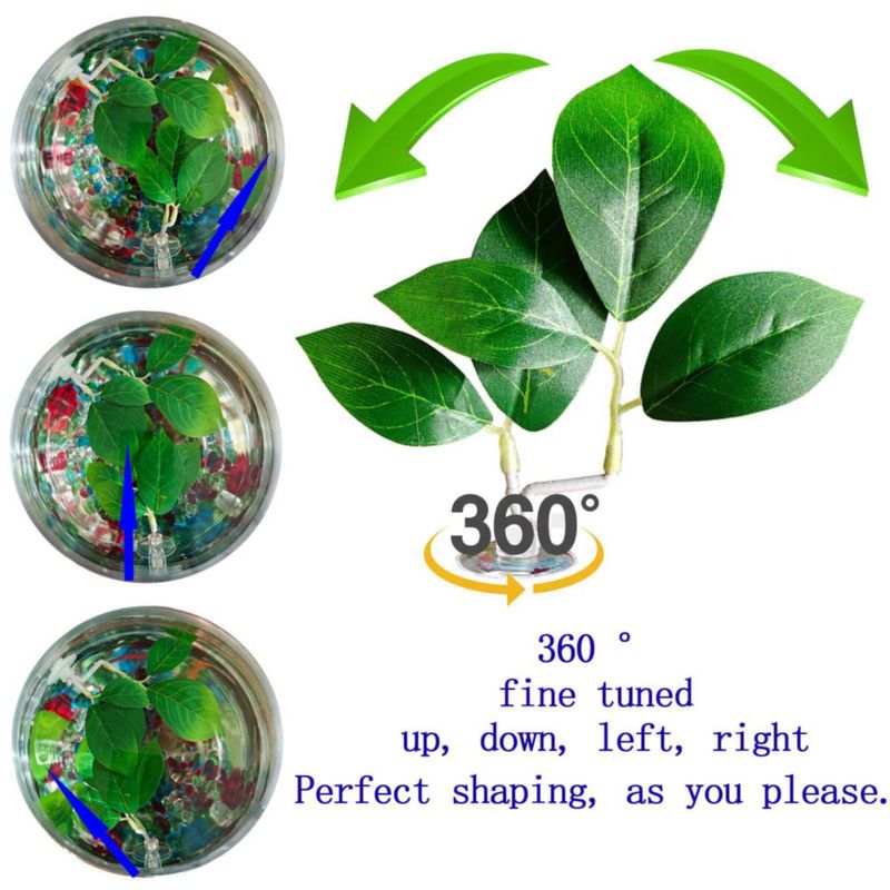 Planta Artificial AncBace 3 piezas con Hojas de Plástico Verde