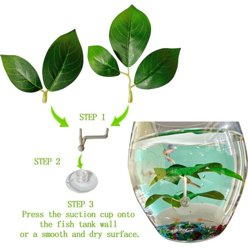 Planta Artificial AncBace 3 piezas con Hojas de Plástico Verde