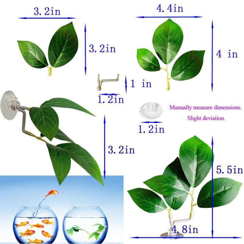 Planta Artificial AncBace 3 piezas con Hojas de Plástico Verde