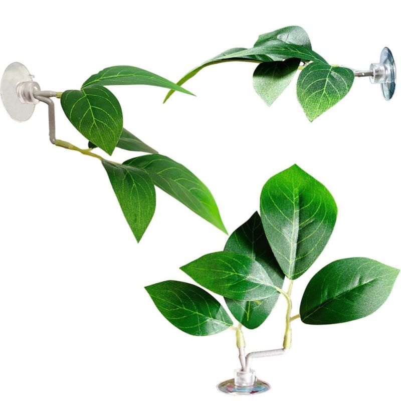 Planta Artificial AncBace 3 piezas con Hojas de Plástico Verde