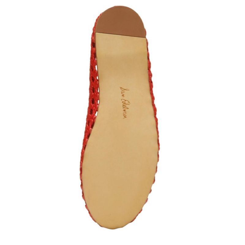 Zapato plano tipo bailarina Sam Edelman Shira Rojo Talla 9.5 M