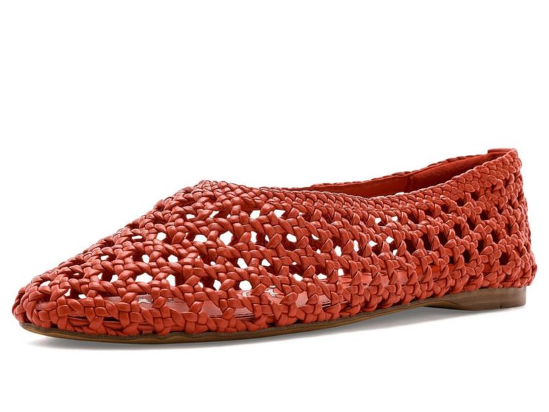 Zapato plano tipo bailarina Sam Edelman Shira Rojo Talla 9.5 M