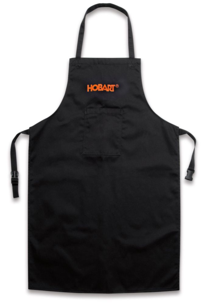 Delantal Hobart 61 cm x 91 cm Negro de Algodón Ignífugo