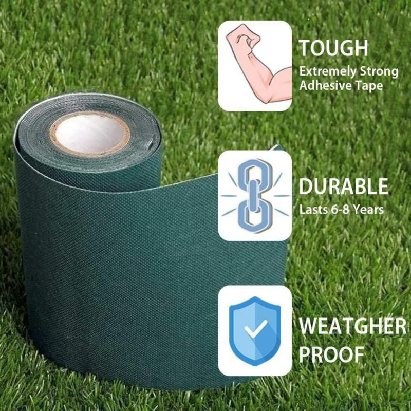 Cinta para Césped Artificial TYLife 15 cm x 166 cm Verde