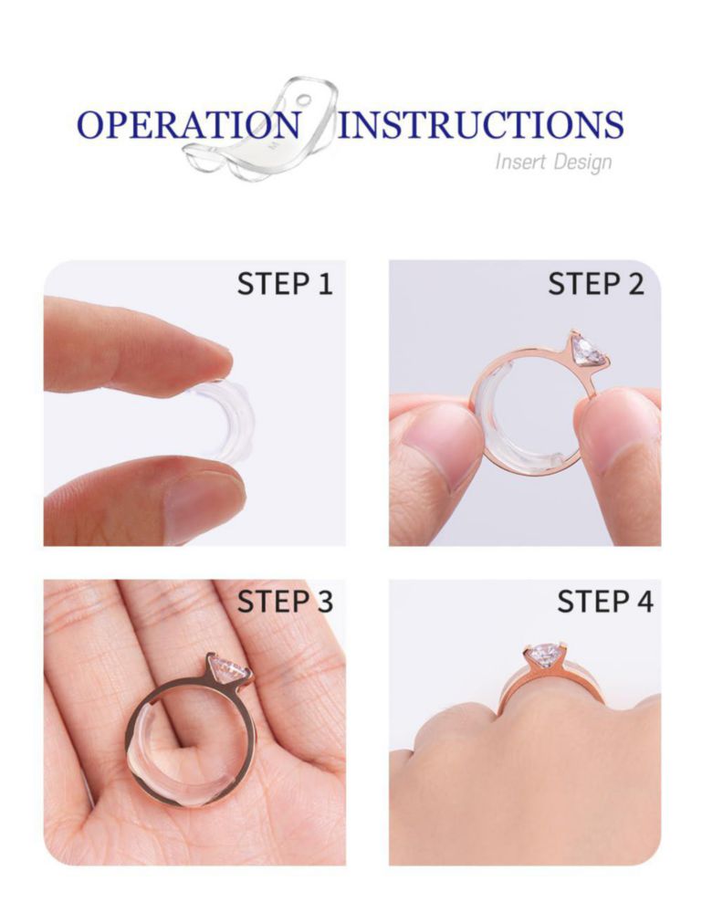 Ajustador de talla de anillos ELETIUO 60 unidades 2 estilos 1.5‑9.5 mm