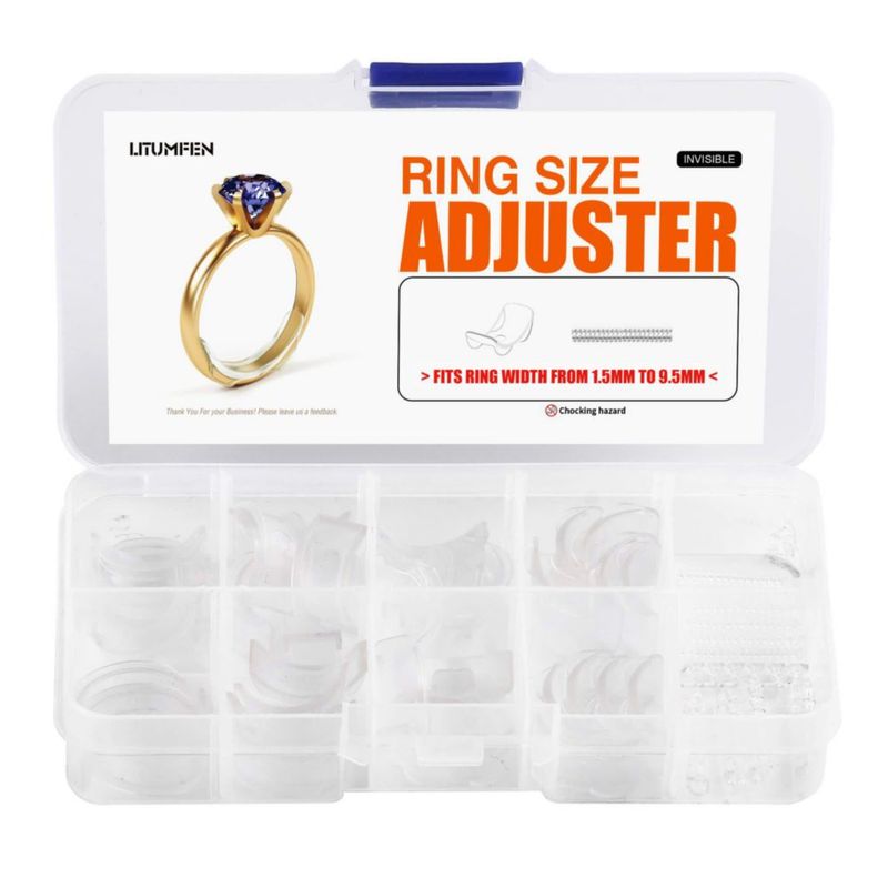 Ajustador de talla de anillos ELETIUO 60 unidades 2 estilos 1.5‑9.5 mm