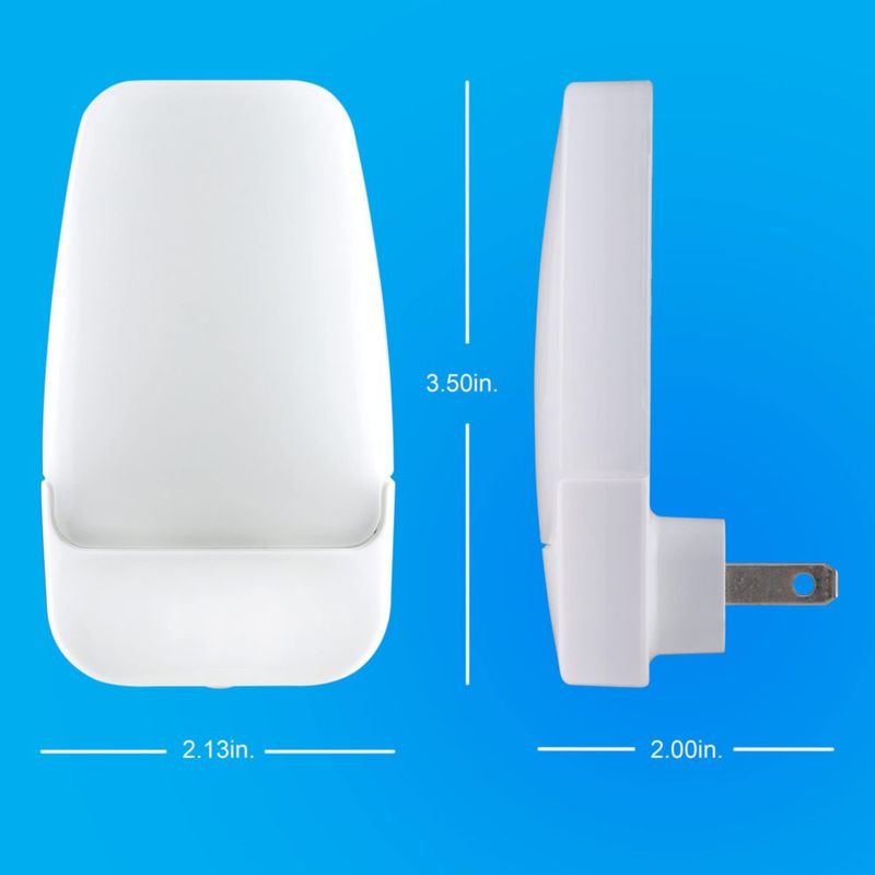 Luz nocturna GE pack de 2 unidades 5000K con sensor de crepúsculo a amanecer