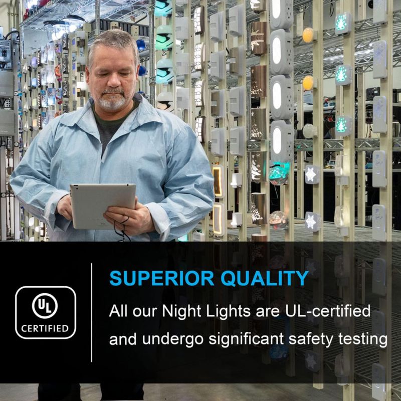 Luz nocturna GE pack de 2 unidades 5000K con sensor de crepúsculo a amanecer