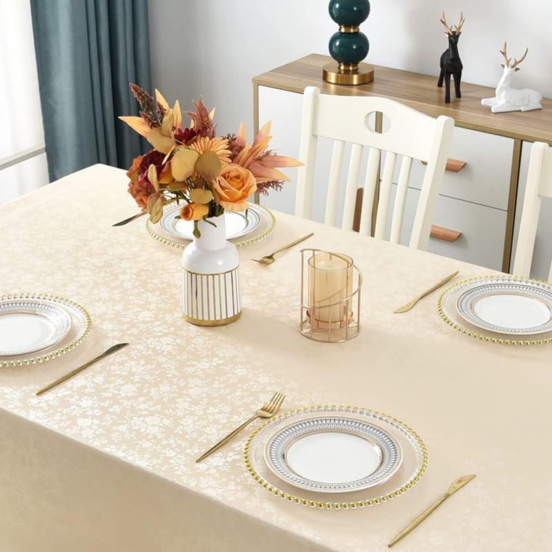 Mantel de Vinilo Impermeable Romanstile 152 × 213 cm Rosa Beige