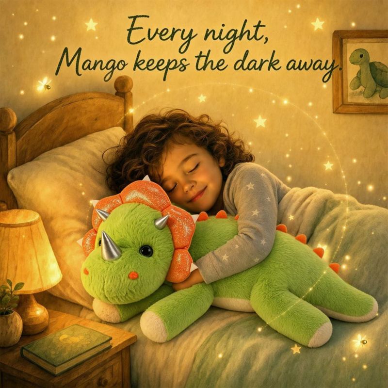 Almohada de peluche dinosaurio con peso gnomantic