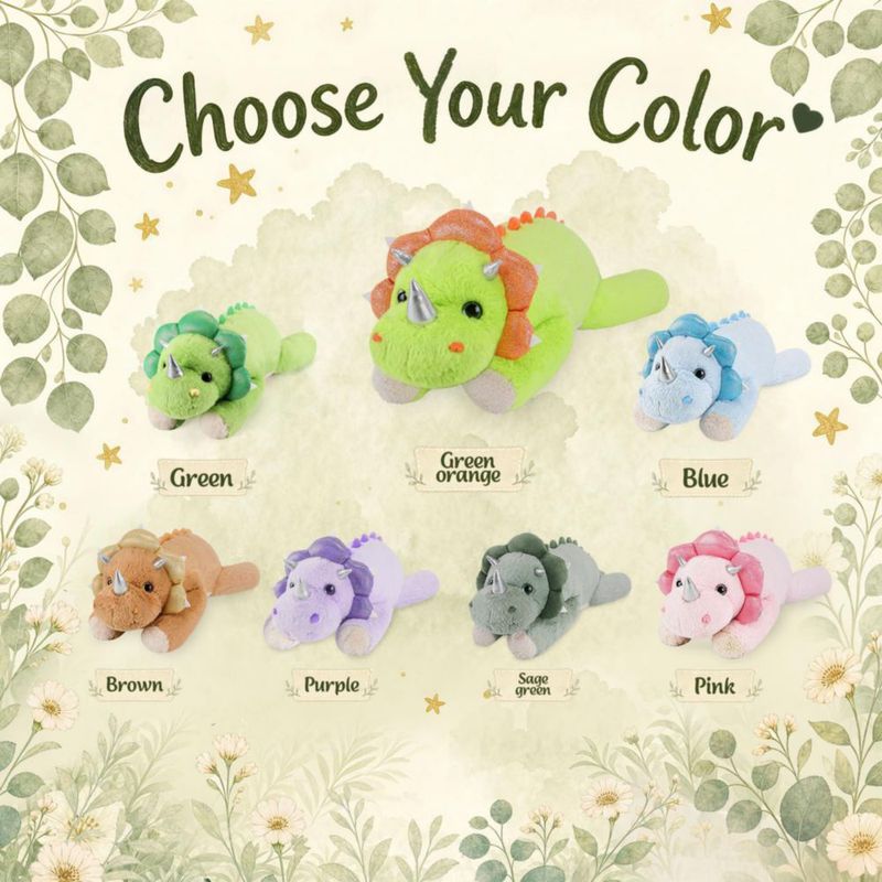 Almohada de peluche dinosaurio con peso gnomantic