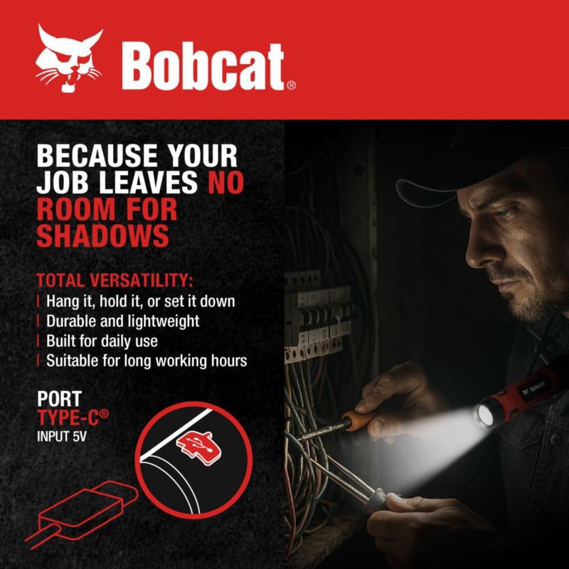 Luz de Cuello Recargable CJ TECH Bobcat Tipo‑C