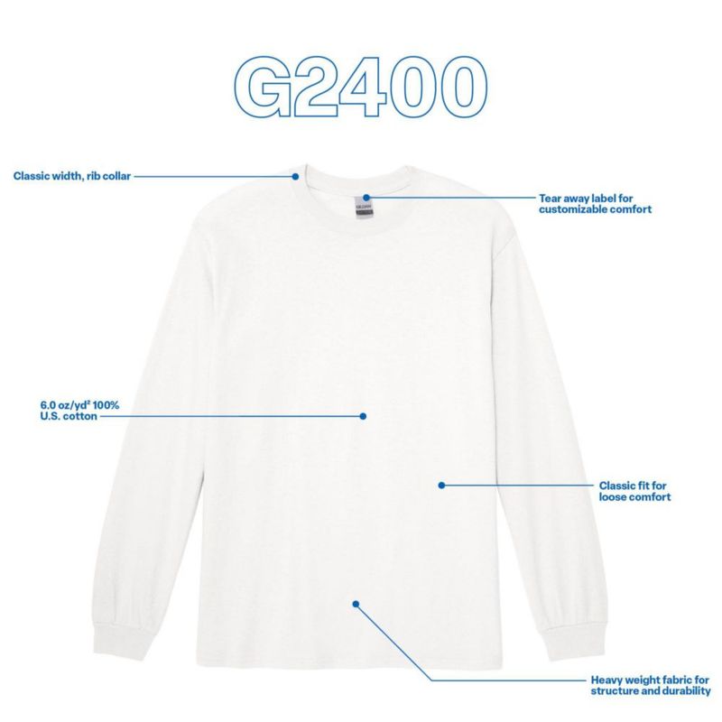 Camiseta Gildan G2400 pack de 2 unidades blanca talla 2XL